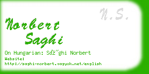 norbert saghi business card